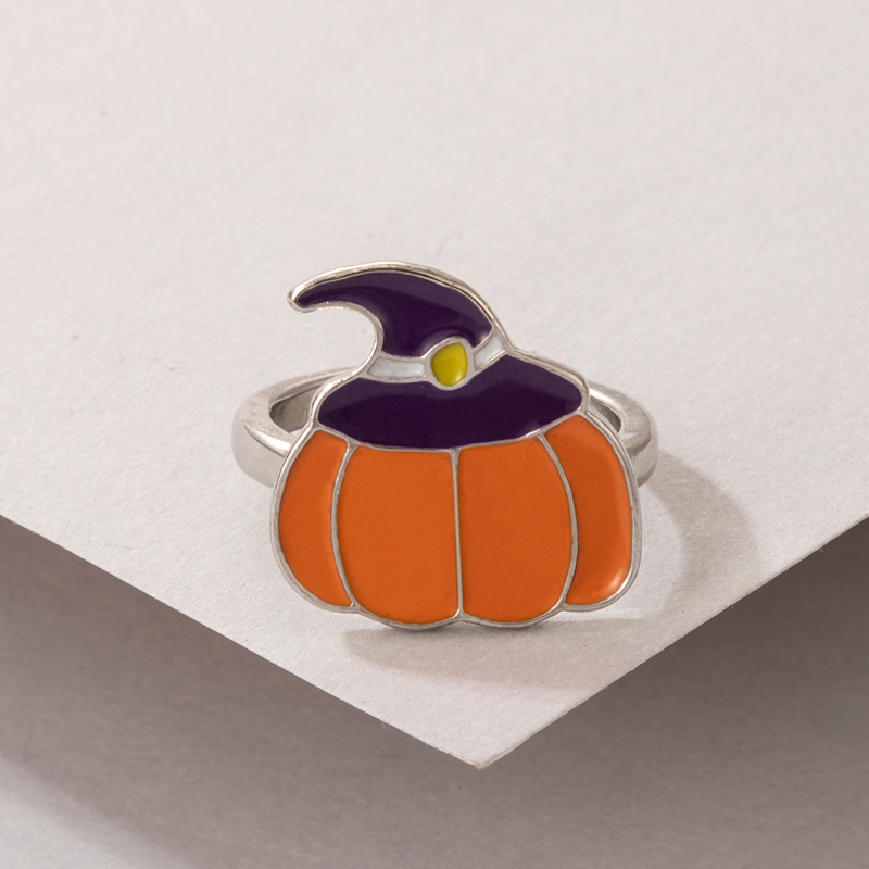 Simple Style Pumpkin Grimace Alloy Plating Unisex Rings