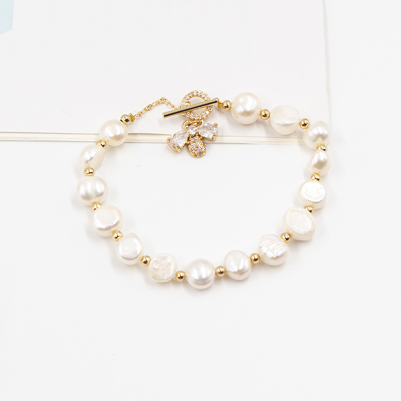 Fashion Portrait Heart Shape Gold Plated Beaded Womenu0027S Bracelets 1 Piece