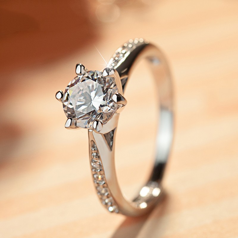 Fashion Geometric Copper Rings Inlay Artificial Diamond Copper Rings 1 Piece