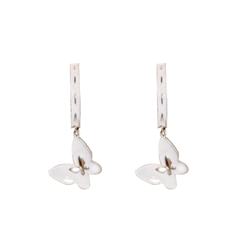 Fashion C Shape Butterfly Alloy Patchwork Womenu0027S Drop Earrings 1 Pair