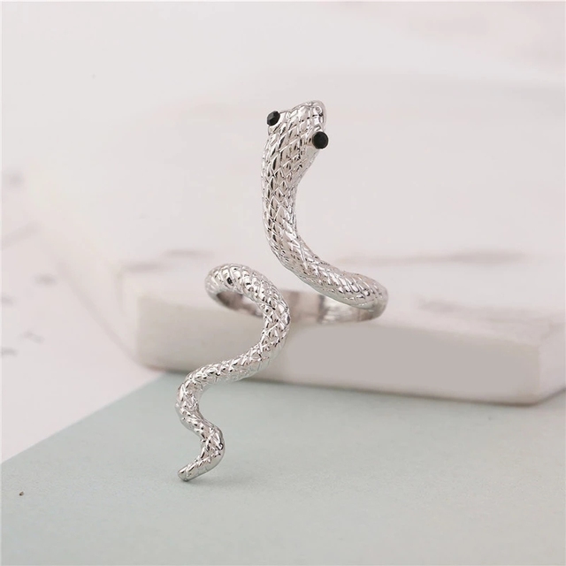 Retro Snake Alloy Plating Unisex Open Ring 1 Piece