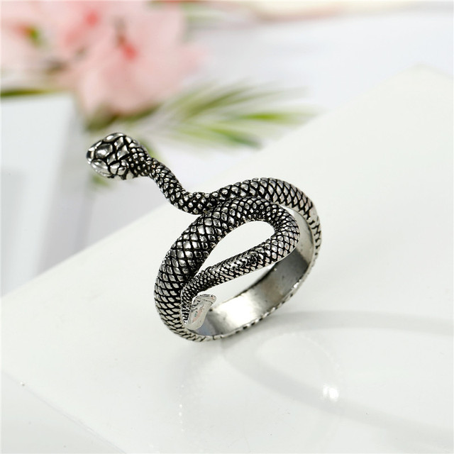 Retro Snake Alloy Plating Unisex Open Ring 1 Piece