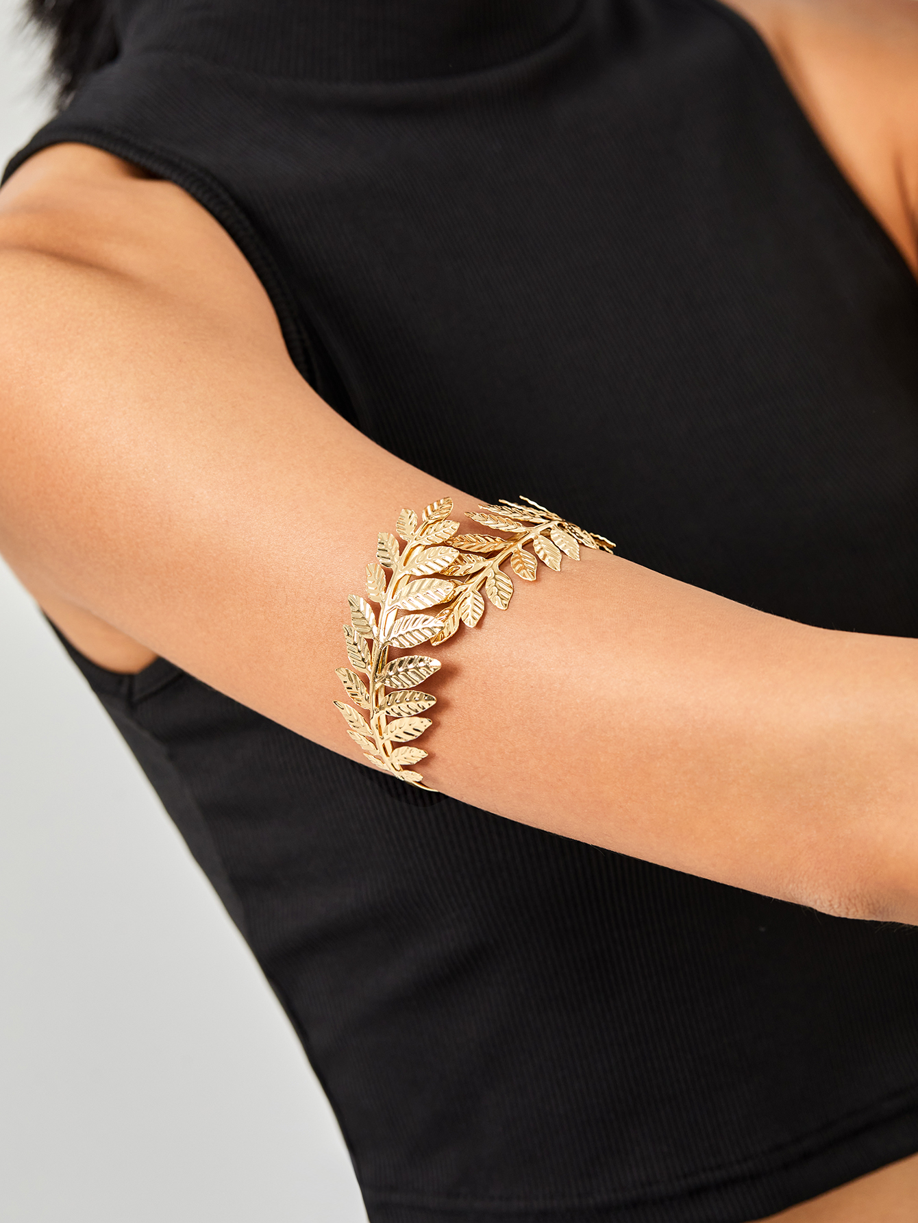 Vintage Style Leaf Alloy Plating Womenu0027S arm bracelet