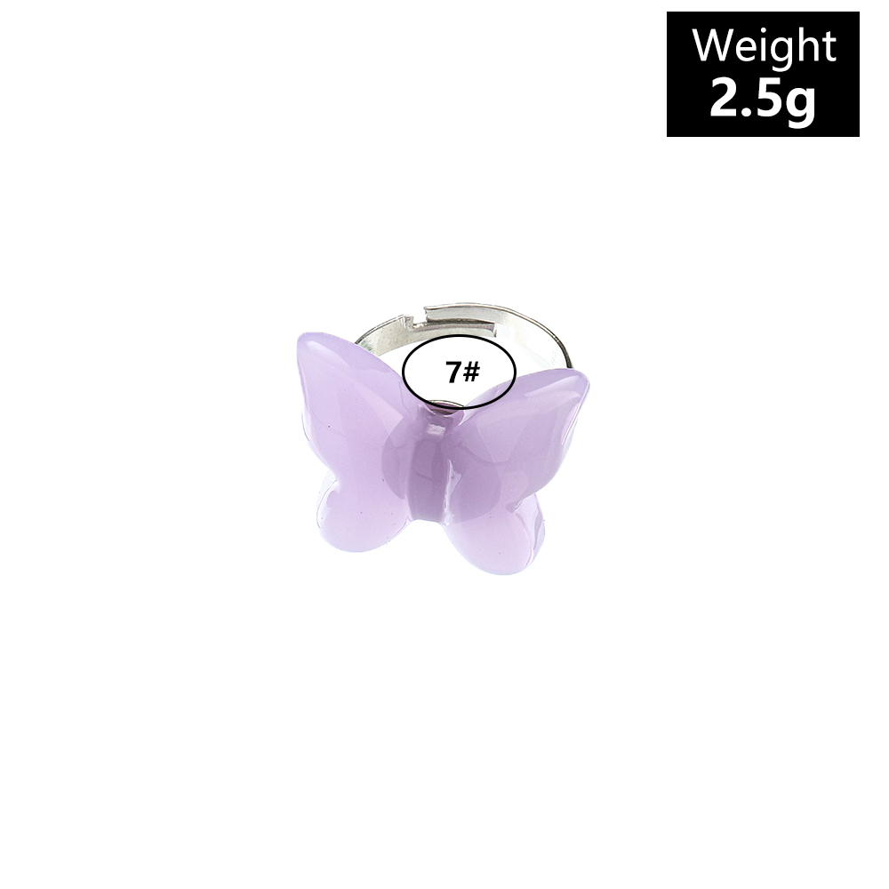 Fashion Butterfly Resin Metal Plating Womenu0027S Open Ring