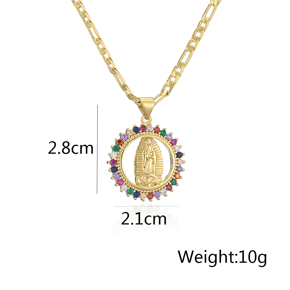 Fashion Human Copper Pendant Necklace Gold Plated Zircon Copper Necklaces