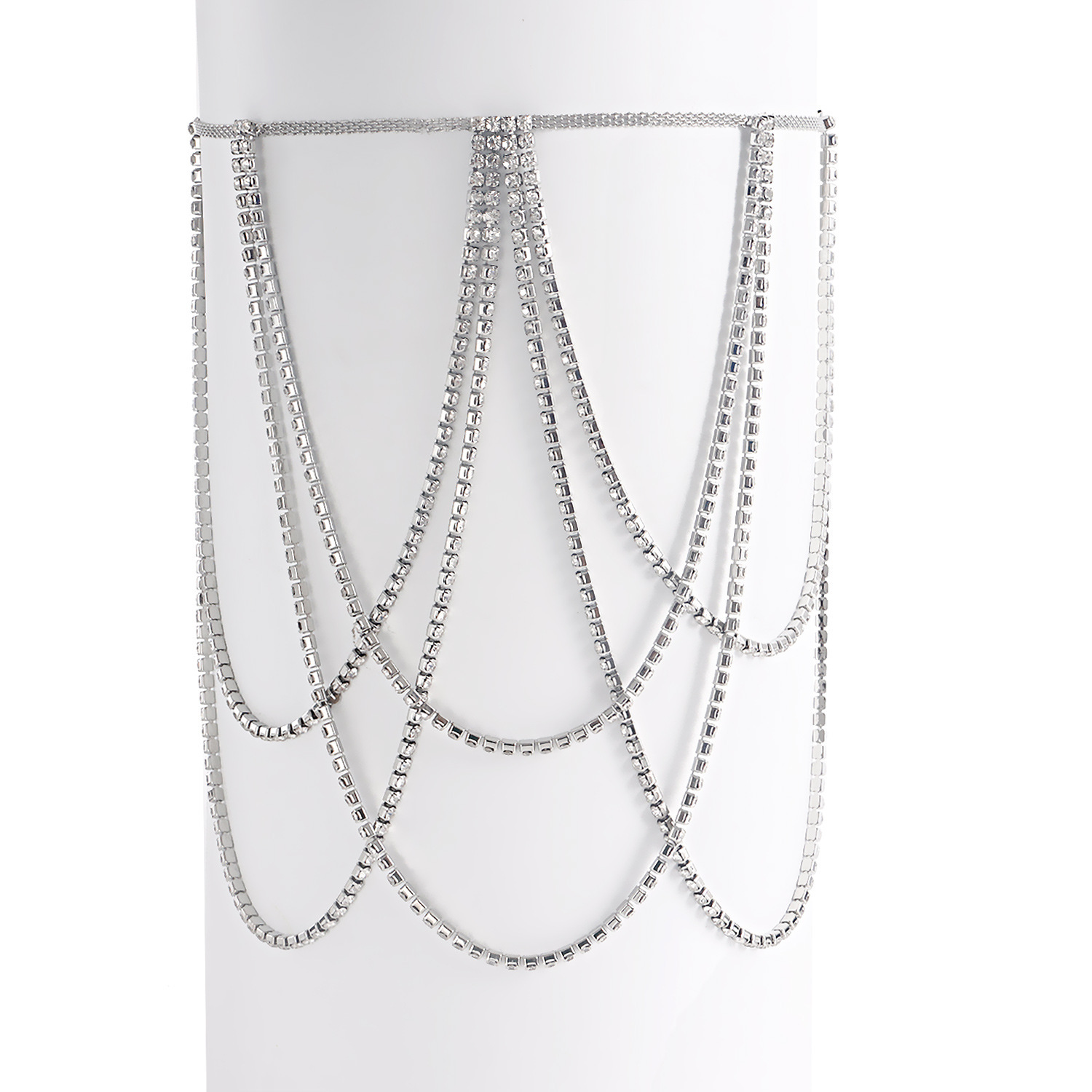 Fashion Geometric Alloy Chain Artificial Diamond Womenu0027S Leg Chain 1 Piece