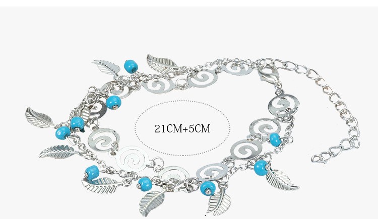 Fashion Starfish Alloy Beaded Plating Unisex Anklet 2 Piece Set