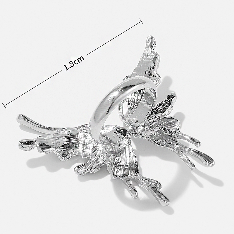 Fairy Style Butterfly Alloy Plating Womenu0027S Open Ring 1 Piece