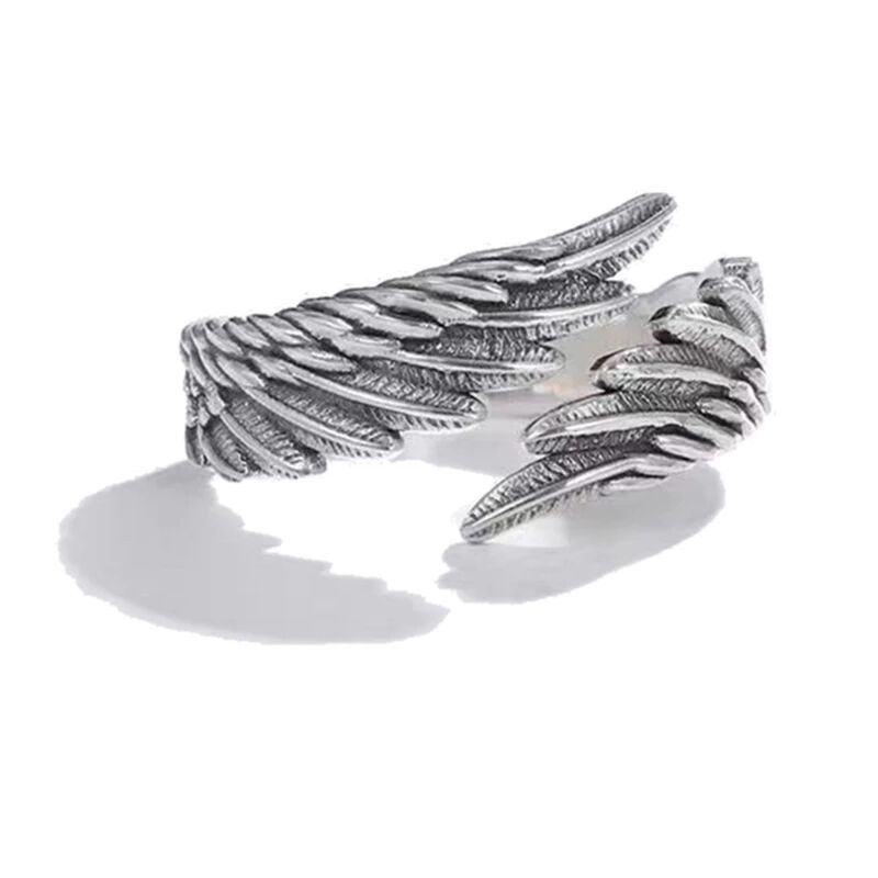 Retro Wings Alloy Asymmetrical Unisex Open Ring 1 Piece