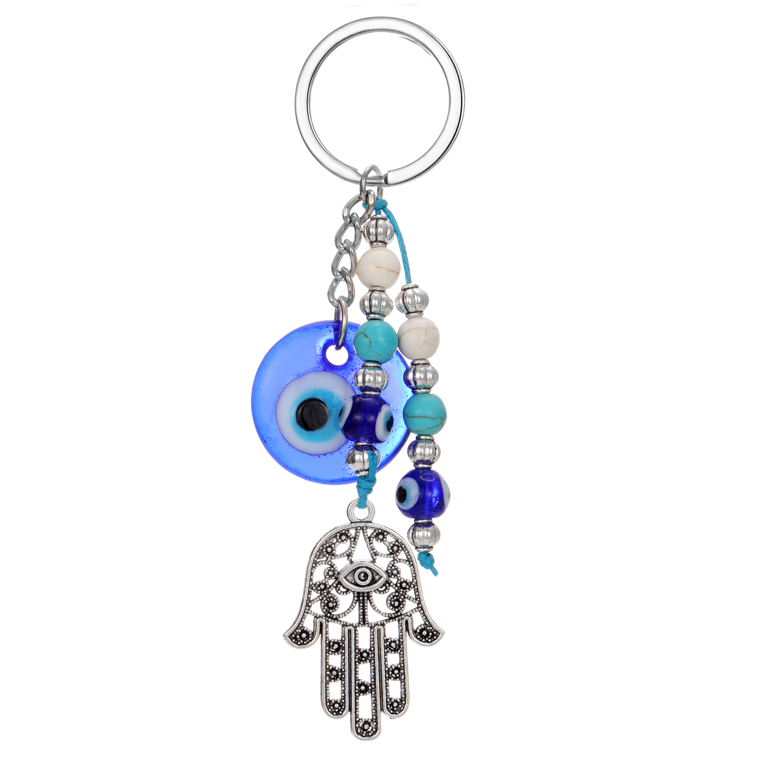 Simple Style Devilu0027S Eye Palm Alloy Glass Plating Bag Pendant Keychain 1 Piece