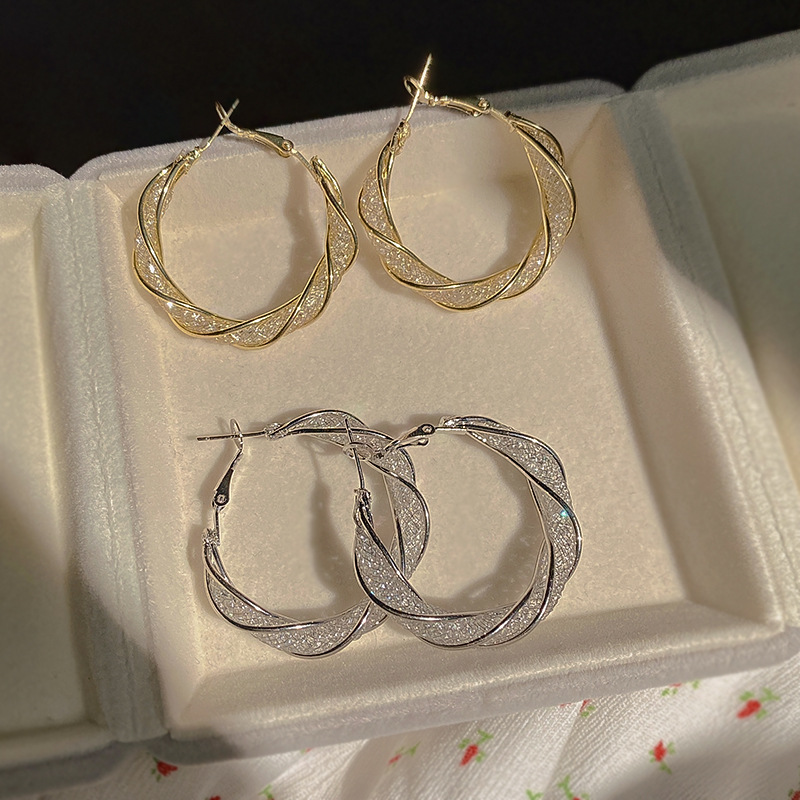 Fashion Circle Alloy Gold Plated Womenu0027S Hoop Earrings 1 Pair