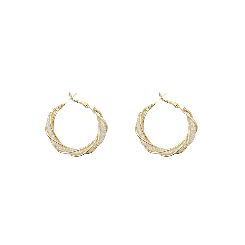 Fashion Circle Alloy Gold Plated Womenu0027S Hoop Earrings 1 Pair