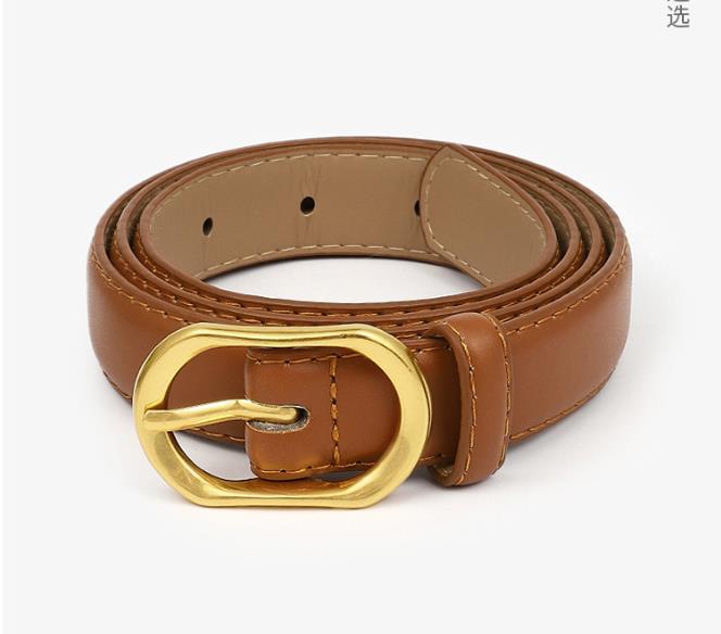 Basic Solid Color PU Leather Alloy Womenu0027S Leather Belts 1 Piece