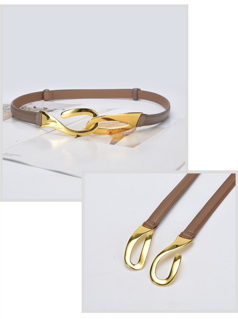 Casual Solid Color Alloy Leather Womenu0027S Leather Belts 1 Piece