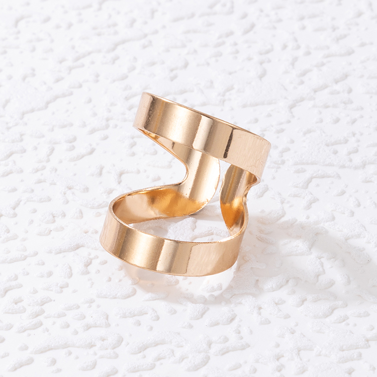 Simple Style Geometric Alloy Plating Unisex Open Ring 1 Piece