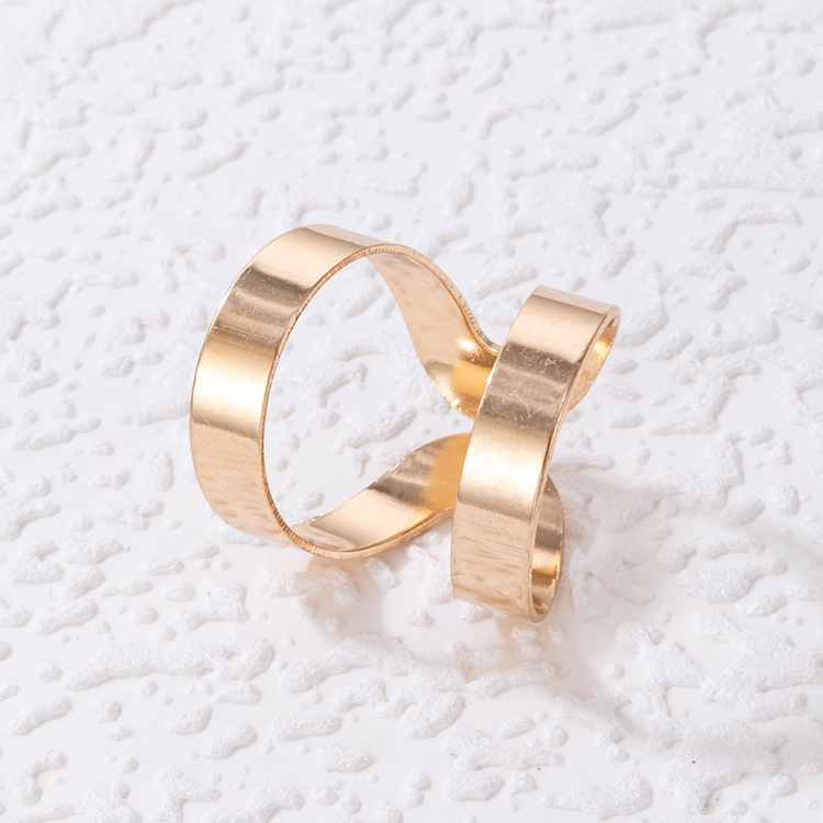 Simple Style Geometric Alloy Plating Unisex Open Ring 1 Piece