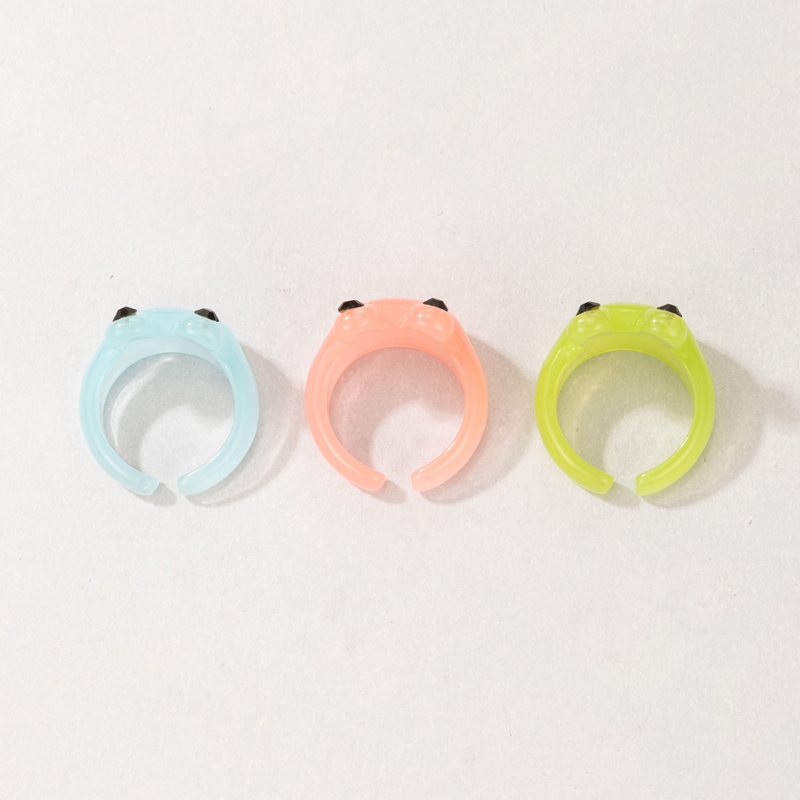 Cute Frog Resin Womenu0027S Open Ring 1 Piece