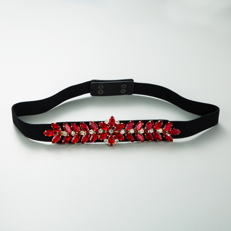 Fashion Petal Cloth Inlay Artificial Gemstones Womenu0027S Corset Belts