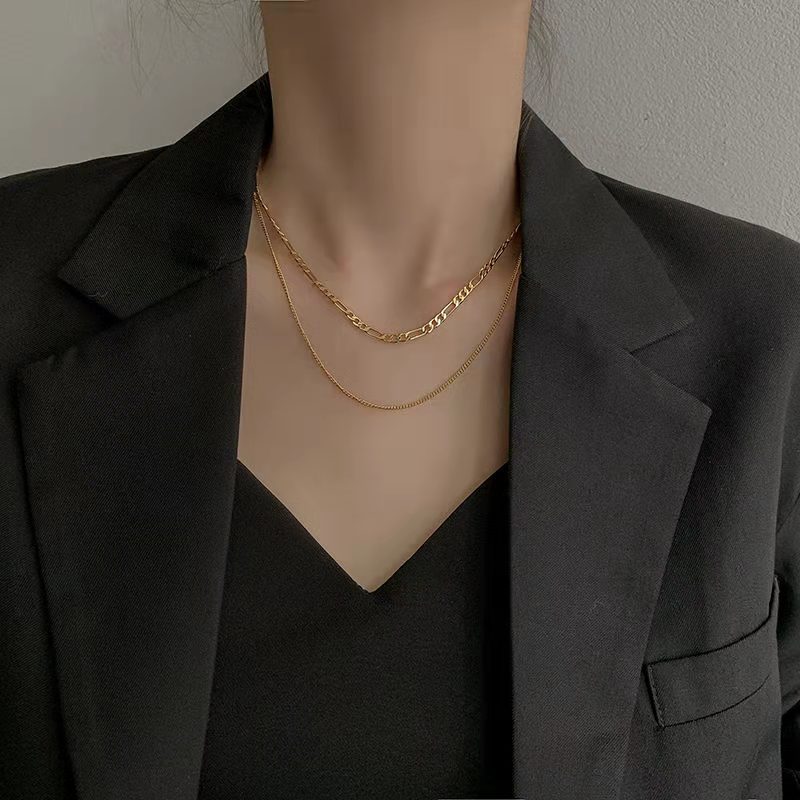 Simple Style Geometric Alloy Plating Womenu0027S Layered Necklaces 1 Piece