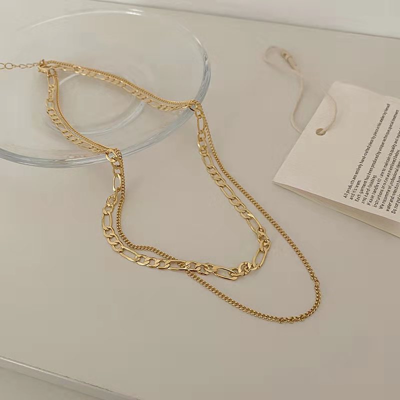 Simple Style Geometric Alloy Plating Womenu0027S Layered Necklaces 1 Piece