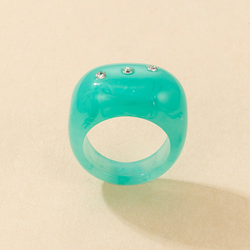 Simple Style Geometric Plastic Epoxy Womenu0027S Rings 1 Piece