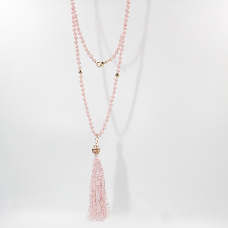 Fashion Tassel Artificial Crystal Imitation Pearl Alloy Beaded Handmade Zircon Womenu0027S Layered N