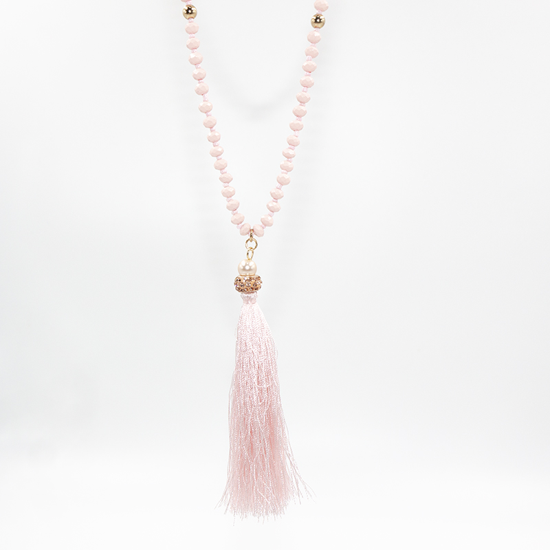 Fashion Tassel Artificial Crystal Imitation Pearl Alloy Beaded Handmade Zircon Womenu0027S Layered N