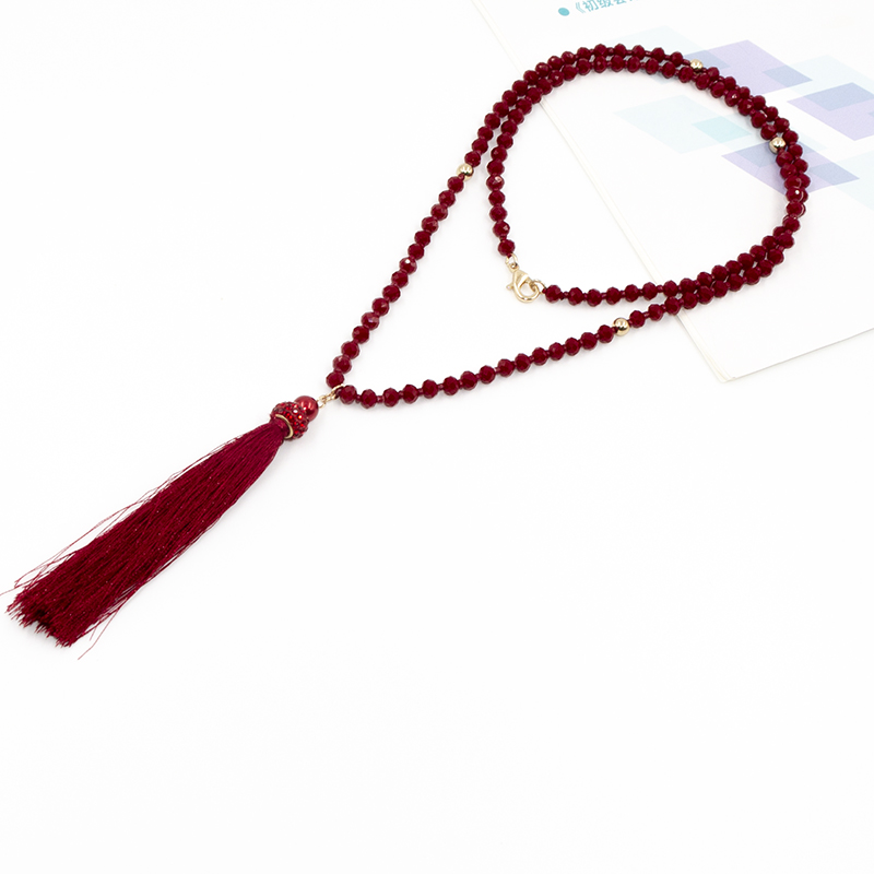 Fashion Tassel Artificial Crystal Imitation Pearl Alloy Beaded Handmade Zircon Womenu0027S Layered N