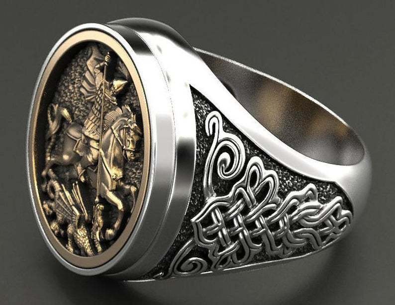 Roman Style Horse Alloy Menu0027S Rings 1 Piece