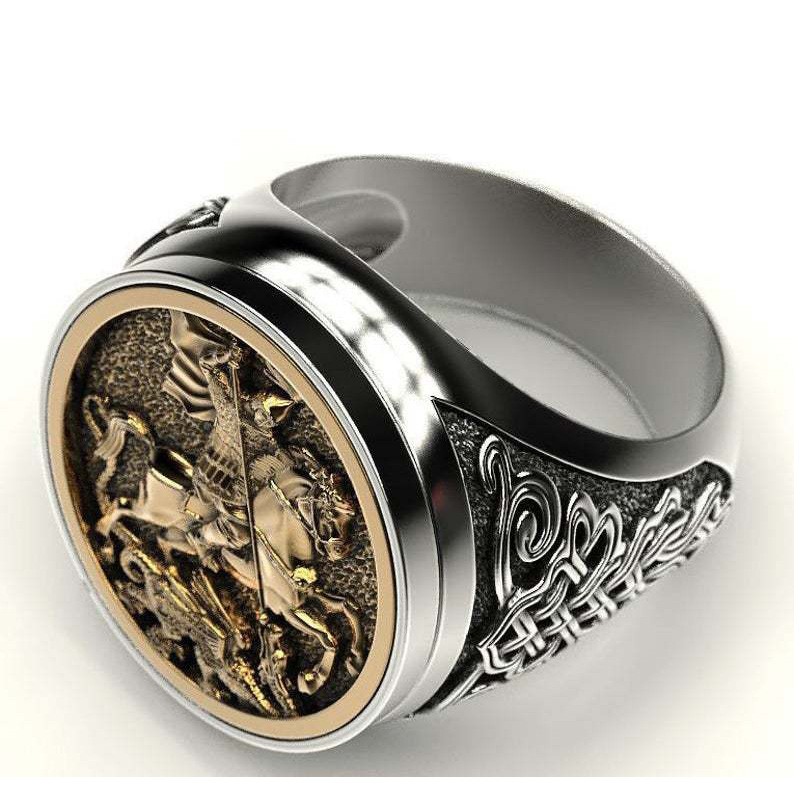 Roman Style Horse Alloy Menu0027S Rings 1 Piece