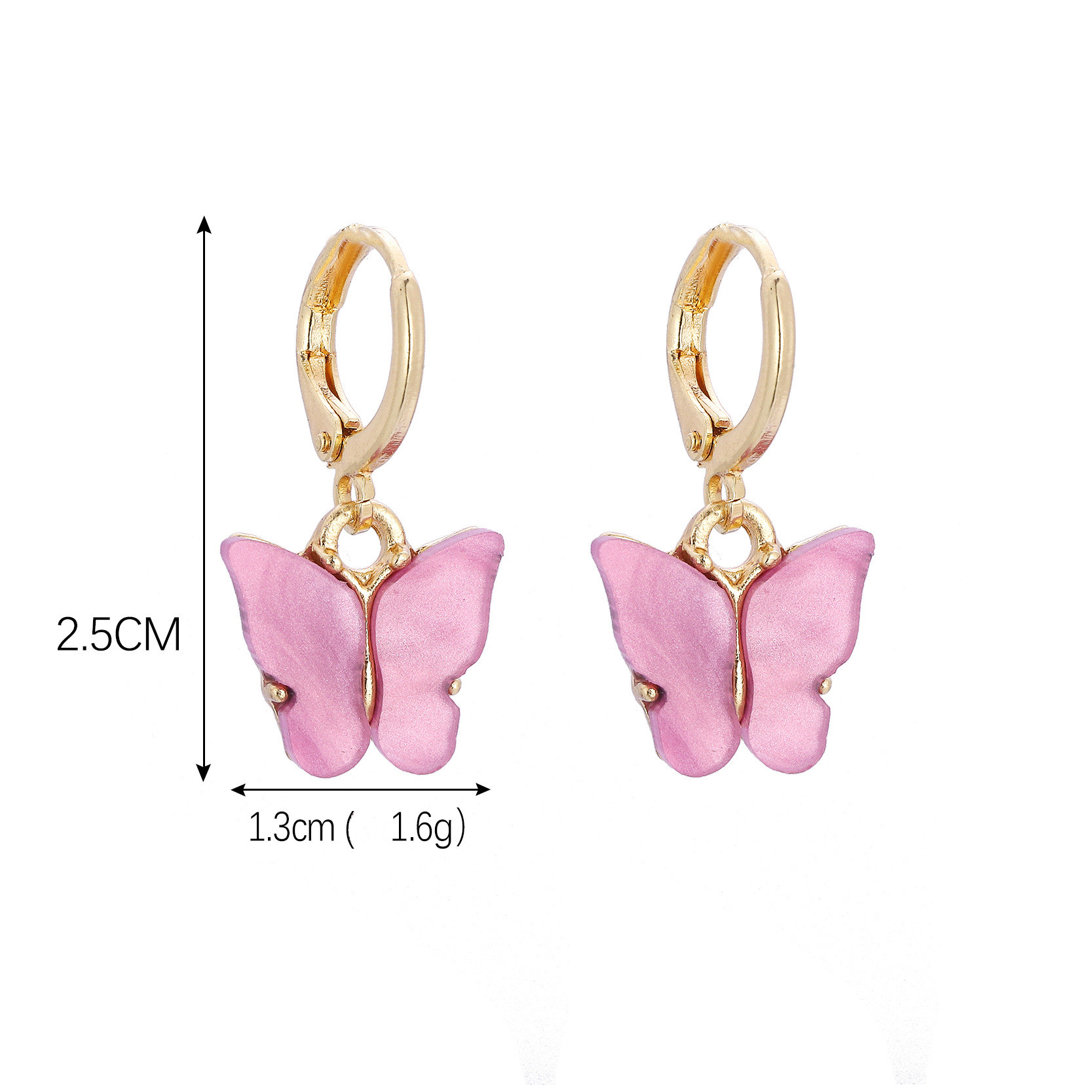 Fashion Butterfly Arylic Plating Womenu0027S Earrings 1 Pair