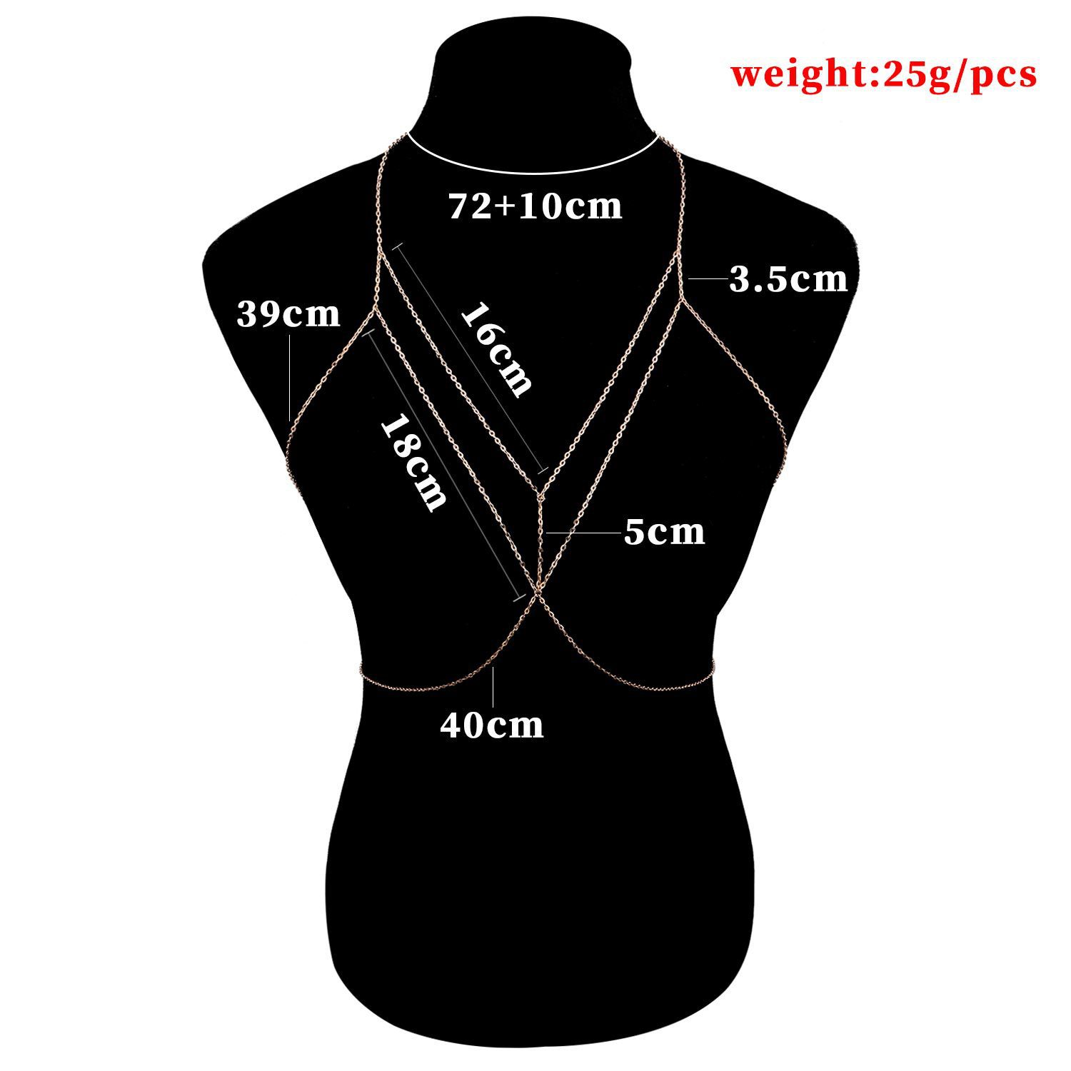 Sexy Geometric Alloy Plating Womenu0027S Body Chain 1 Piece