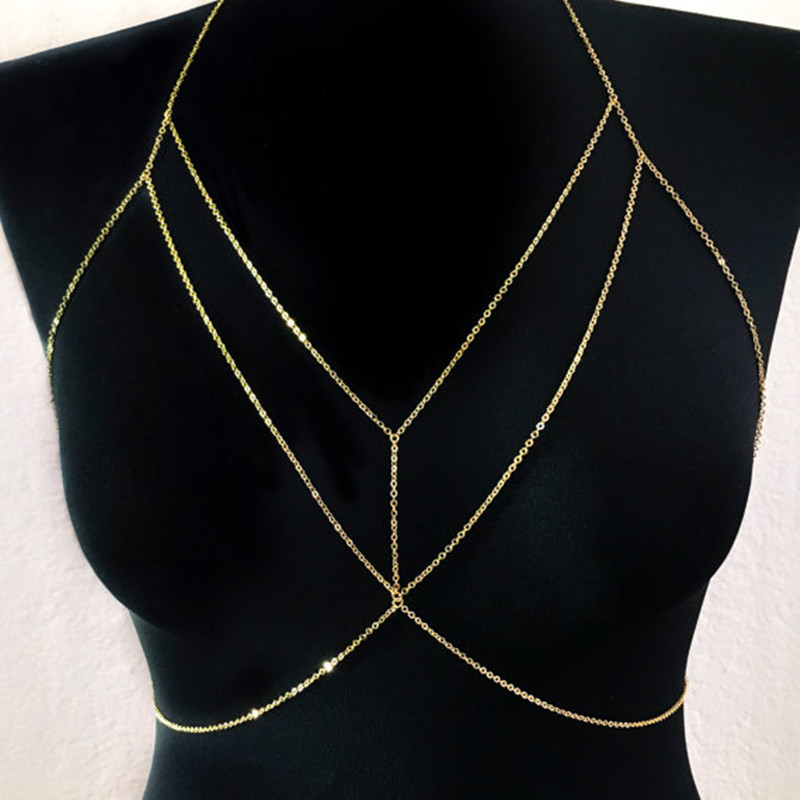 Sexy Geometric Alloy Plating Womenu0027S Body Chain 1 Piece