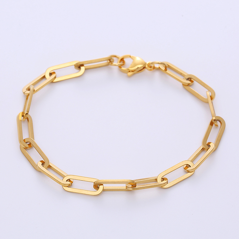 Simple Style Geometric Stainless Steel Patchwork Plating Bracelets