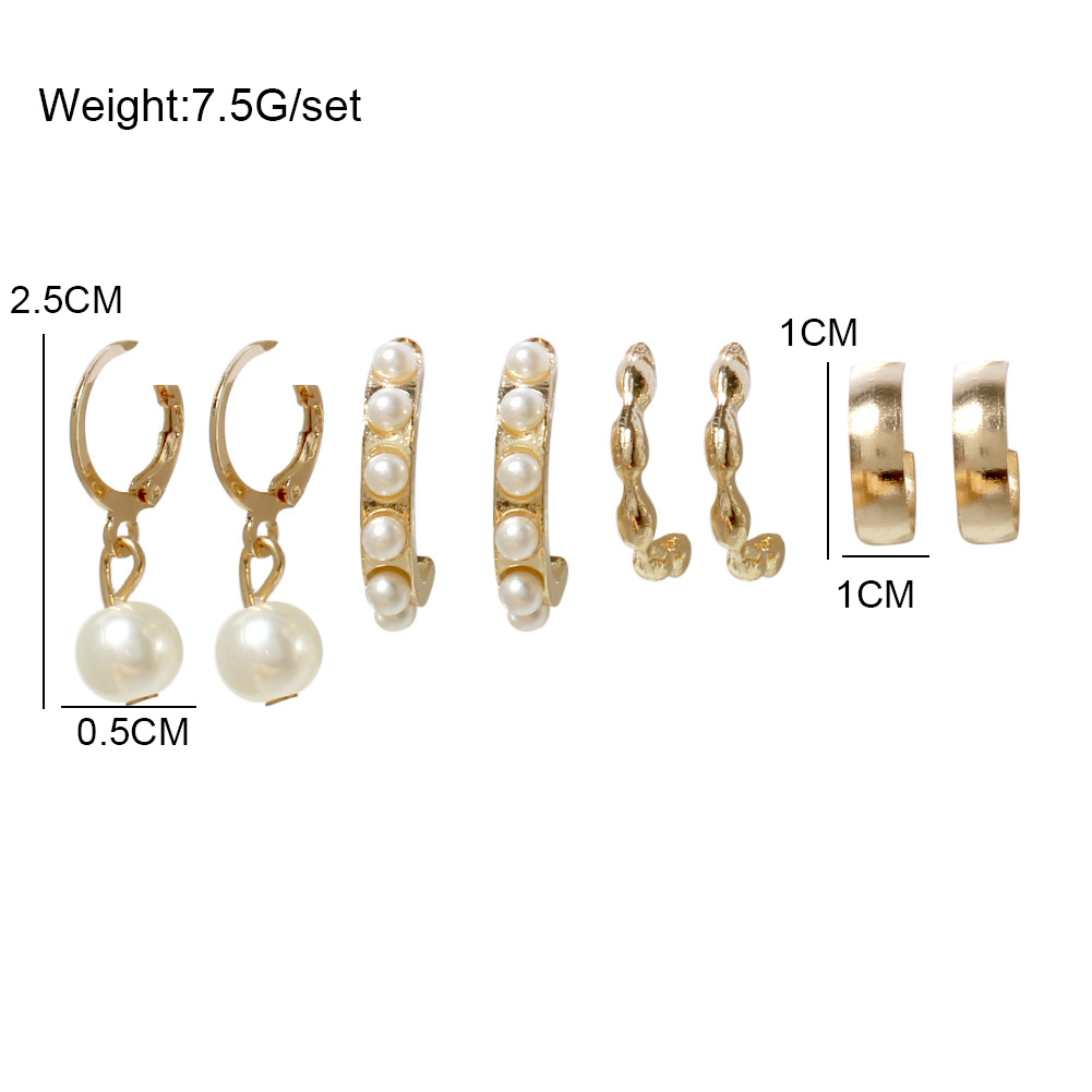 Fashion Geometric Alloy Plating Artificial Pearls Womenu0027S Drop Earrings 1 Set