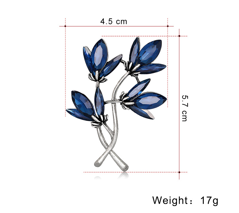 Fashion Flower Alloy Inlay Crystal Womenu0027S Brooches 1 Piece