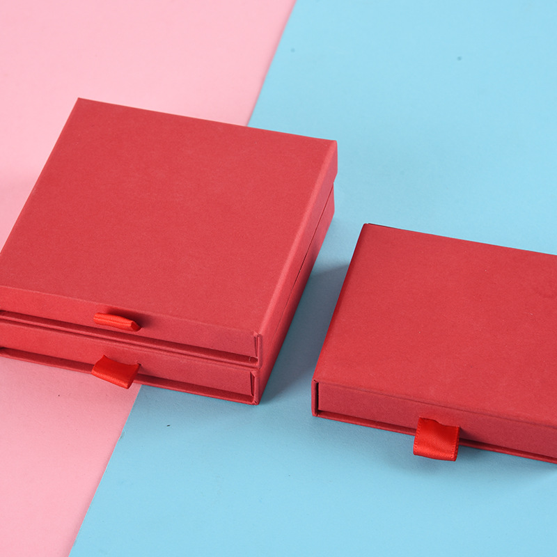 Simple Style Solid Color Paper Jewelry Boxes 1 Piece