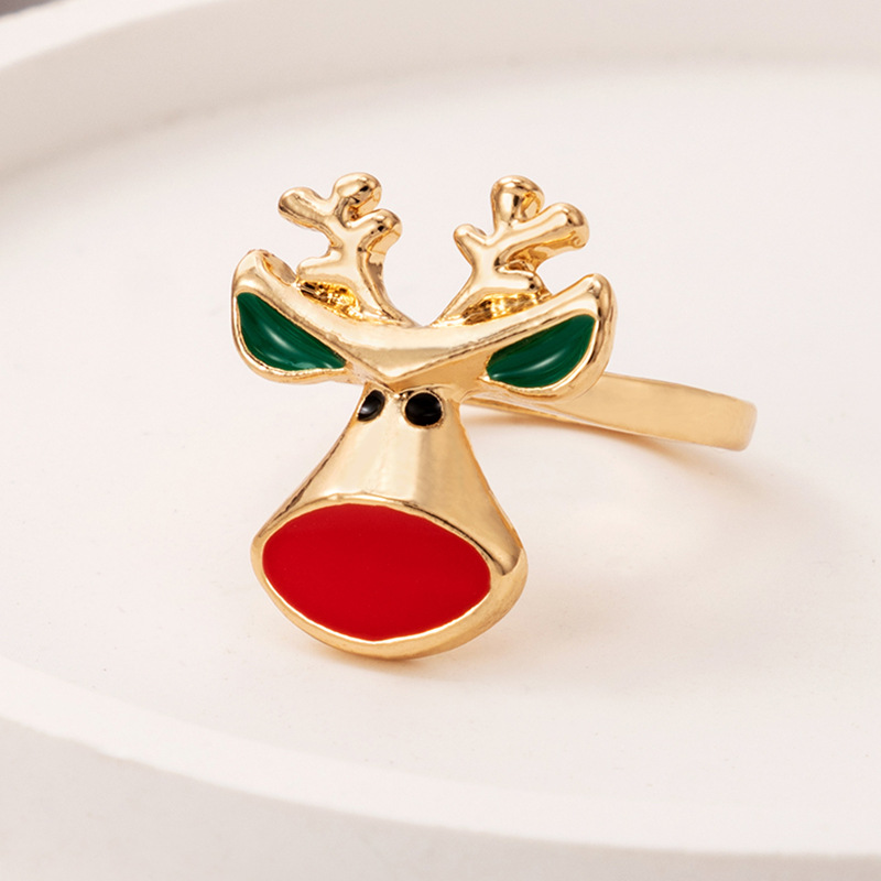 Cute Elk Alloy Enamel Womenu0027S Rings 1 Piece