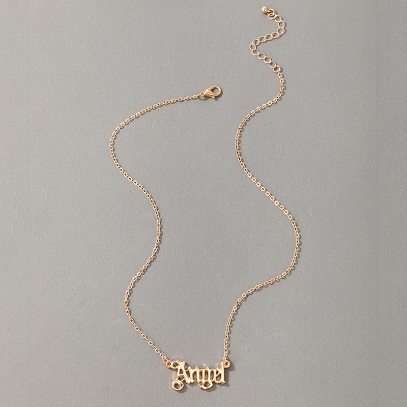 Simple Style Letter Alloy Womenu0027S Necklace 1 Piece