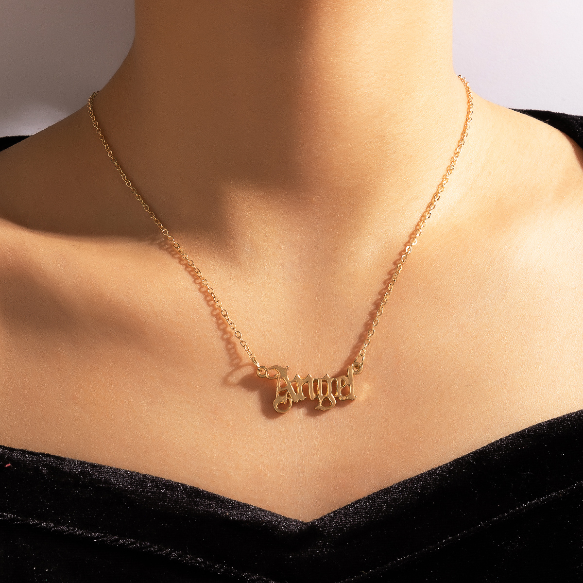 Simple Style Letter Alloy Womenu0027S Necklace 1 Piece