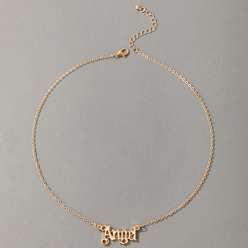 Simple Style Letter Alloy Womenu0027S Necklace 1 Piece