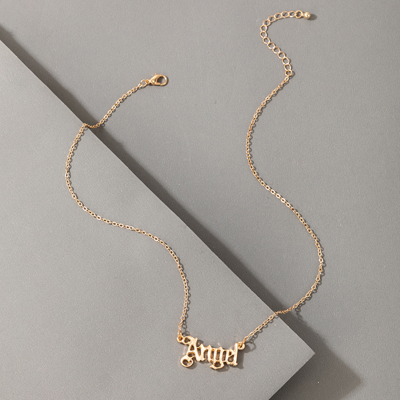 Simple Style Letter Alloy Womenu0027S Necklace 1 Piece