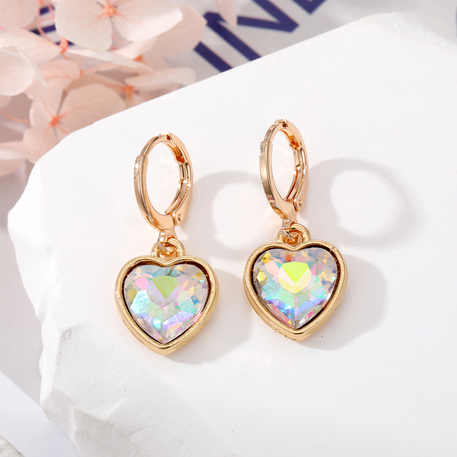 Simple Style Heart Shape Alloy Zircon Womenu0027S 1 Pair