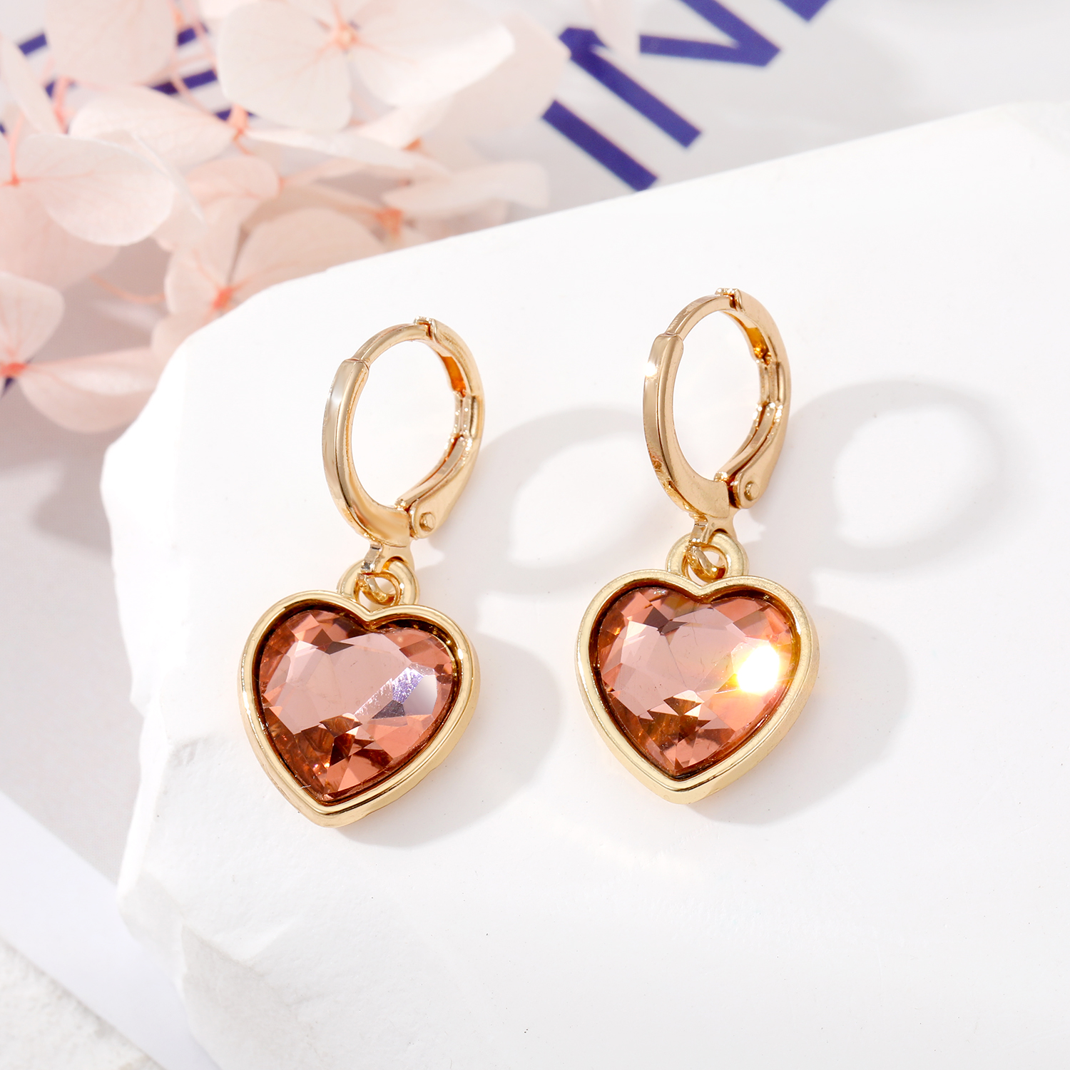 Simple Style Heart Shape Alloy Zircon Womenu0027S 1 Pair