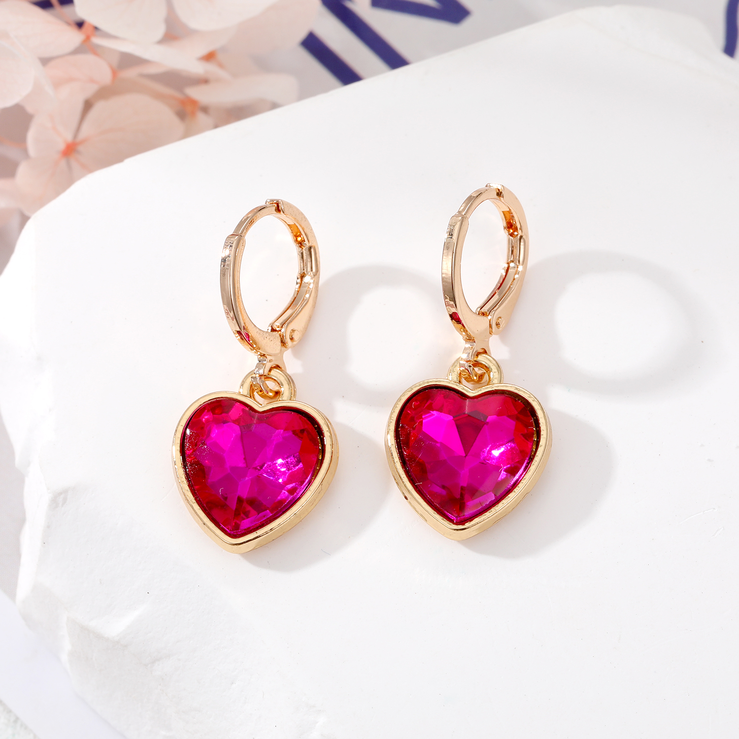 Simple Style Heart Shape Alloy Zircon Womenu0027S 1 Pair