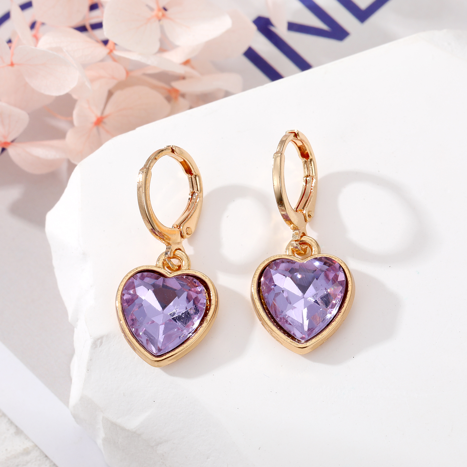 Simple Style Heart Shape Alloy Zircon Womenu0027S 1 Pair