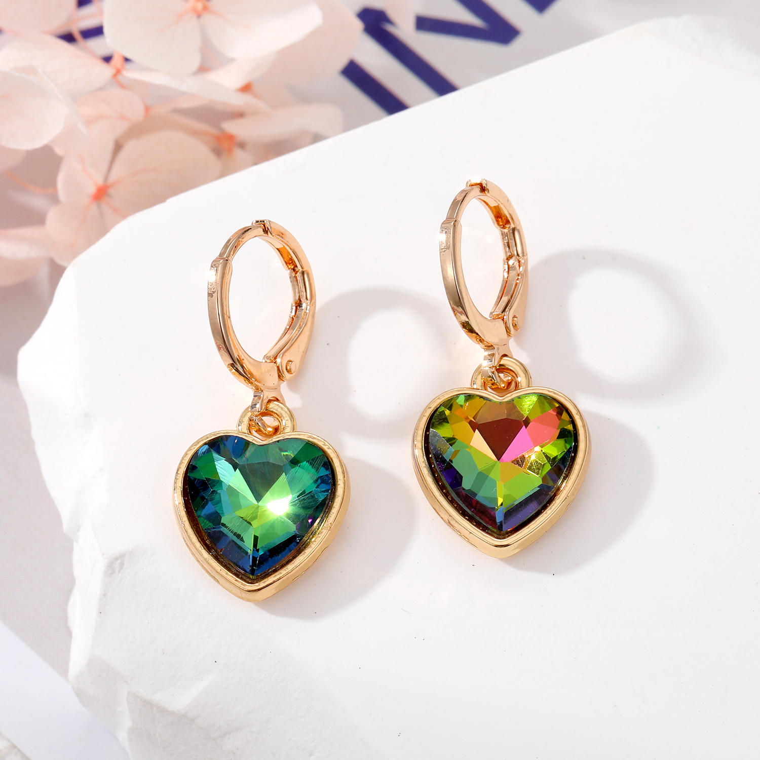 Simple Style Heart Shape Alloy Zircon Womenu0027S 1 Pair