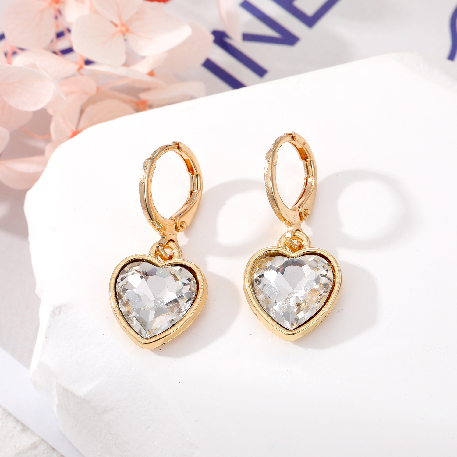 Simple Style Heart Shape Alloy Zircon Womenu0027S 1 Pair