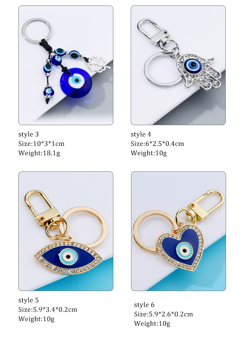 Fashion Devilu0027S Eye Alloy Plating Rhinestones Bag Pendant Keychain 1 Piece