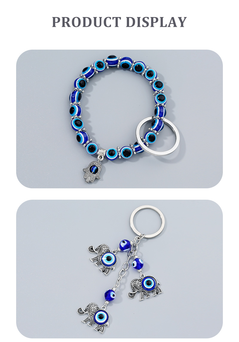 Fashion Devilu0027S Eye Alloy Plating Rhinestones Bag Pendant Keychain 1 Piece
